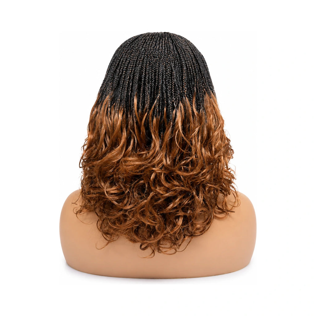 Side Part/Mid Closure French Small Box Braids