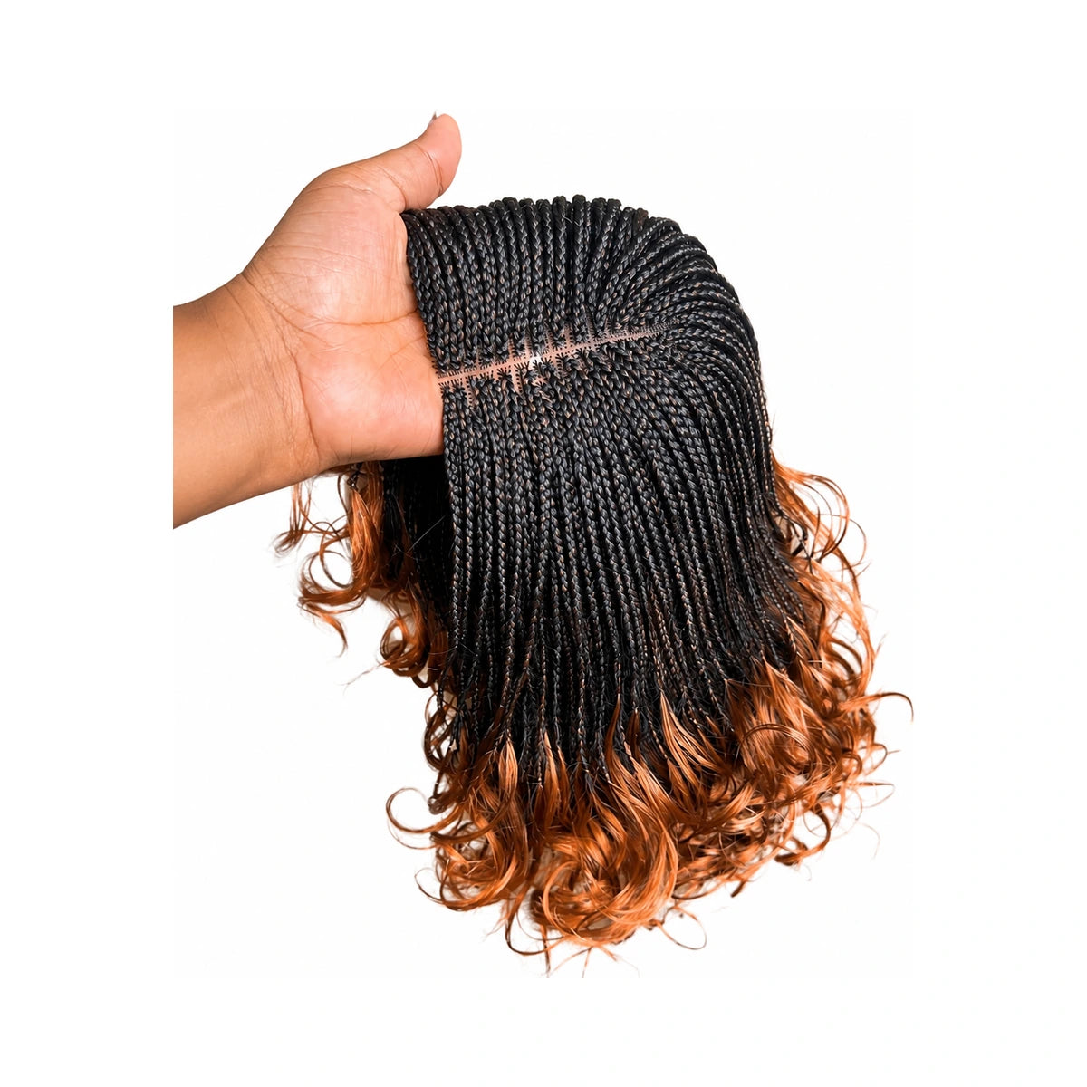 Side Part/Mid Closure French Small Box Braids