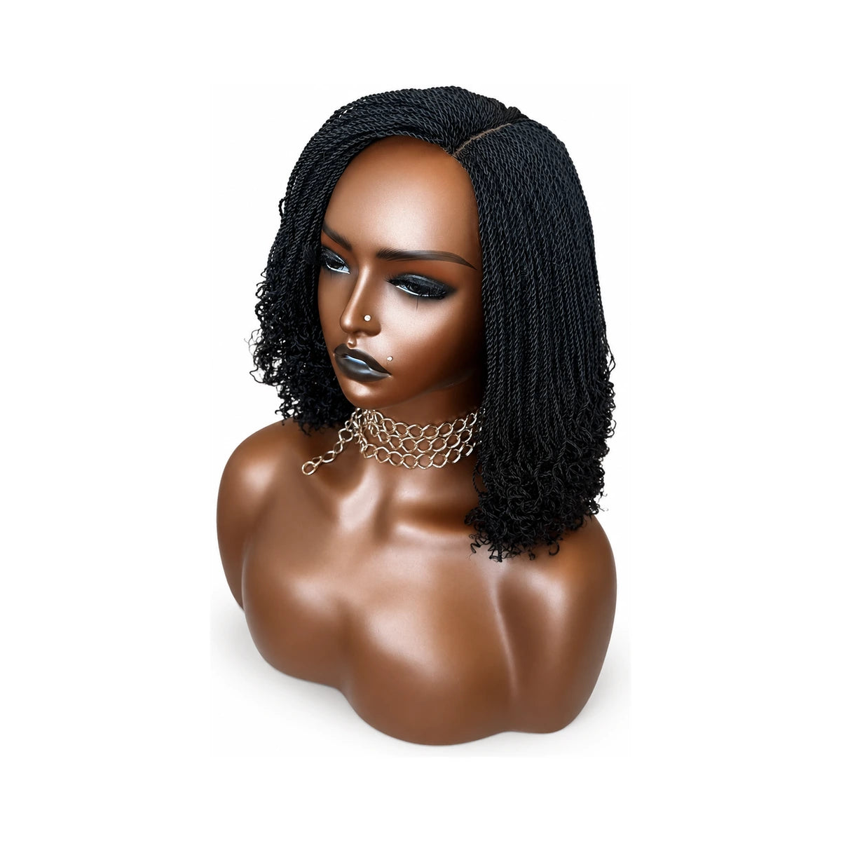 Side Part/Mid Closure Kinky Twist