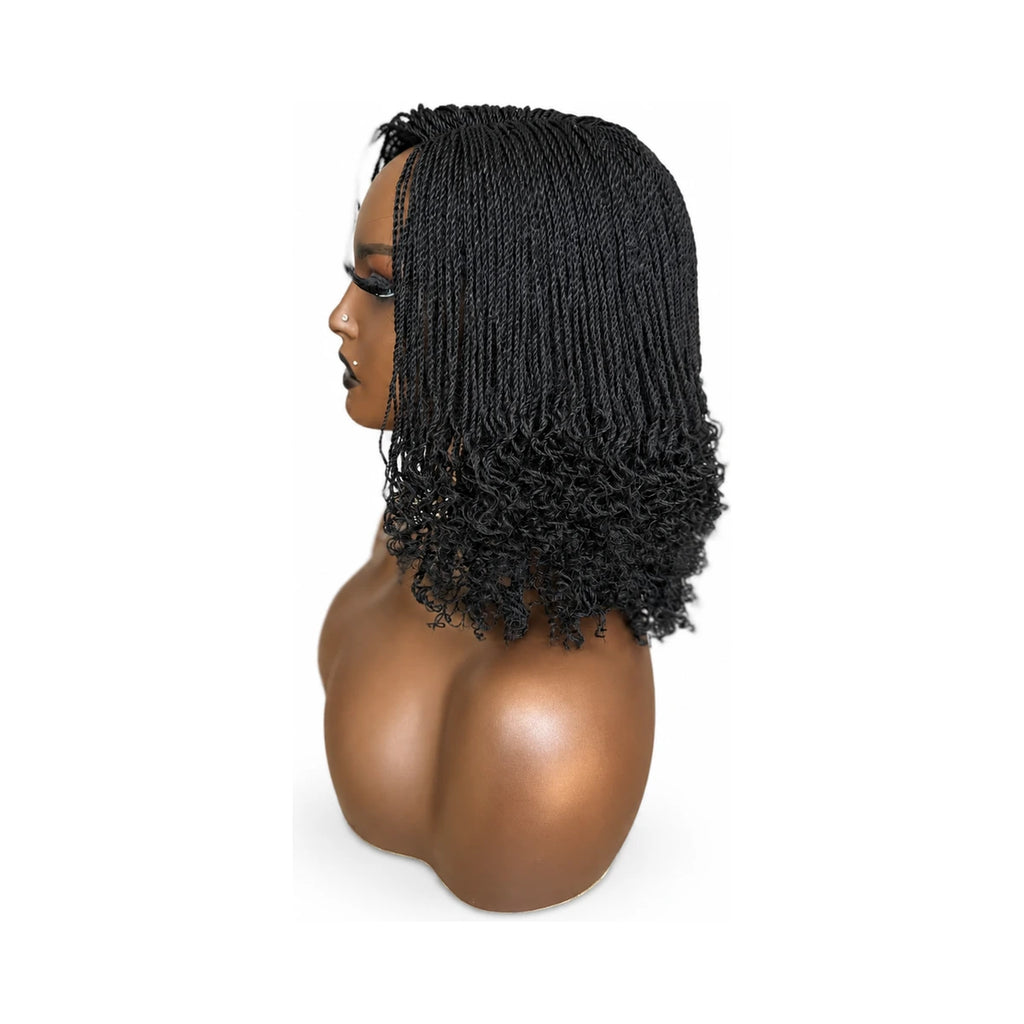 Side Part/Mid Closure Kinky Twist