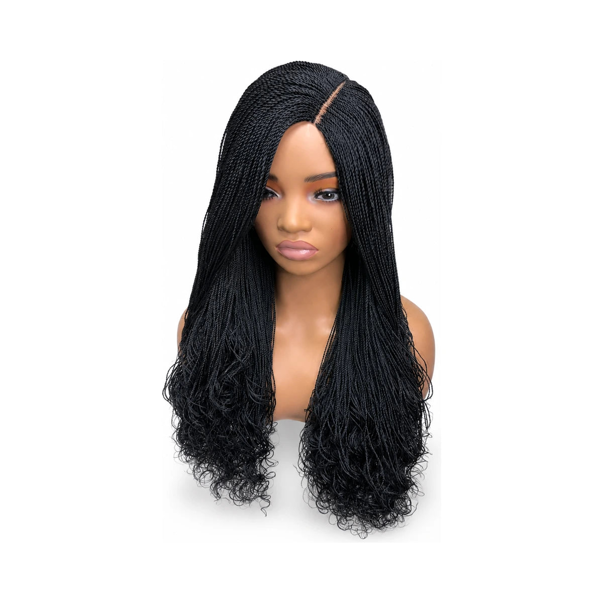 Side Part/Mid Closure Nano Twist Loose Curl Braids