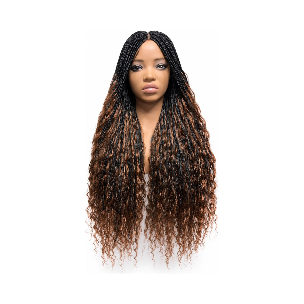 Side Part/Mid Closure Small Boho Box Braids