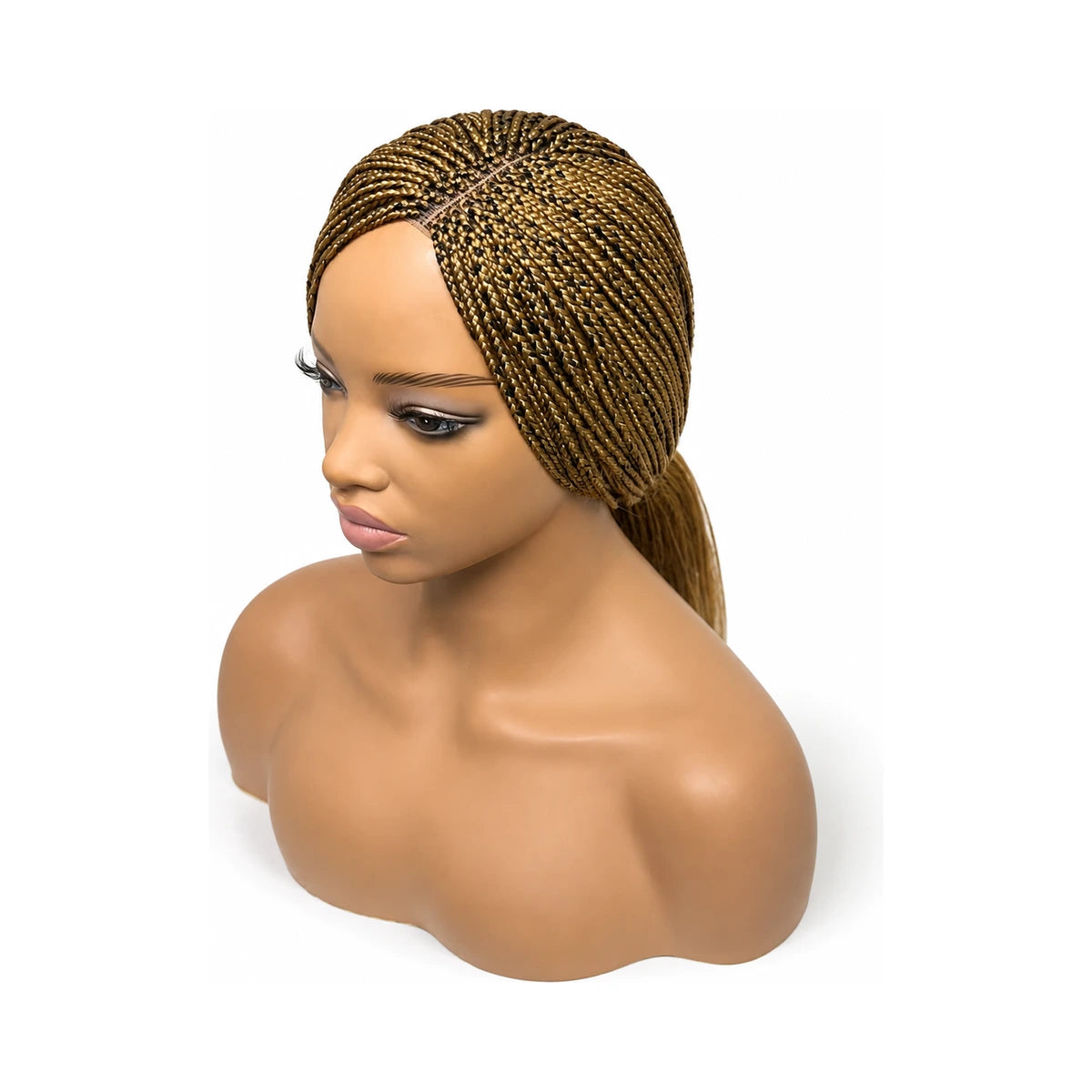 Side Part/Mid Closure Small Box Braids